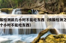 核酸检测前几小时不能吃东西（核酸检测之前几个小时不能吃东西）