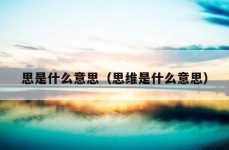 思是什么意思（思维是什么意思）