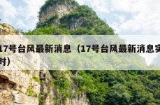 17号台风最新消息（17号台风最新消息实时）