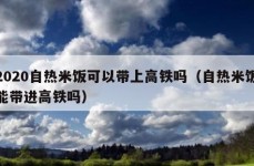 2020自热米饭可以带上高铁吗（自热米饭能带进高铁吗）