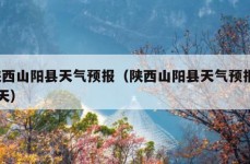 陕西山阳县天气预报（陕西山阳县天气预报15天）