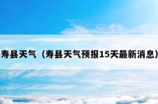 寿县天气（寿县天气预报15天最新消息）