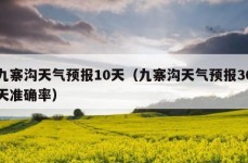 九寨沟天气预报10天（九寨沟天气预报30天准确率）