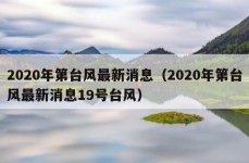 2020年第台风最新消息（2020年第台风最新消息19号台风）