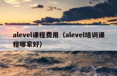 alevel课程费用（alevel培训课程哪家好）