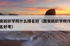 西安纺织学院什么排名好（西安纺织学院什么排名好考）