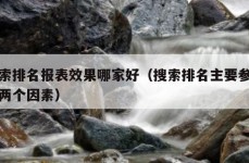 搜索排名报表效果哪家好（搜索排名主要参考哪两个因素）