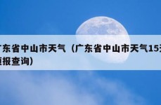 广东省中山市天气（广东省中山市天气15天预报查询）