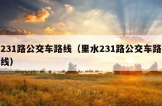 231路公交车路线（里水231路公交车路线）