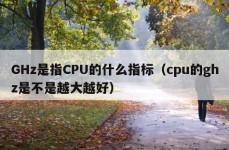 GHz是指CPU的什么指标（cpu的ghz是不是越大越好）