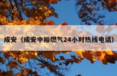 成安（成安中裕燃气24小时热线电话）