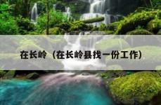 在长岭（在长岭县找一份工作）