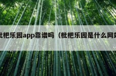 枇杷乐园app靠谱吗（枇杷乐园是什么网站）