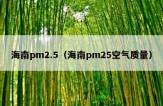 海南pm2.5（海南pm25空气质量）