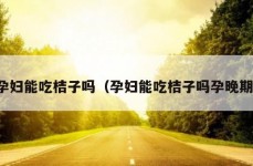 孕妇能吃桔子吗（孕妇能吃桔子吗孕晚期）