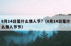 8月14日是什么情人节?（8月14日是什么情人节节）