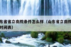 山东省省立南院条件怎么样（山东省立南院就诊时间表）