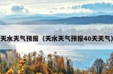 天水天气预报（天水天气预报40天天气）