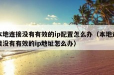 本地连接没有有效的ip配置怎么办（本地连接没有有效的ip地址怎么办）