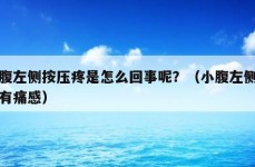 小腹左侧按压疼是怎么回事呢？（小腹左侧按压有痛感）