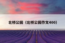 北桥公园（北桥公园作文400）