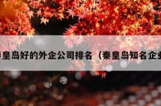 秦皇岛好的外企公司排名（秦皇岛知名企业）