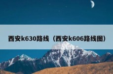 西安k630路线（西安k606路线图）