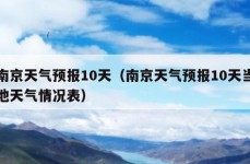 南京天气预报10天（南京天气预报10天当地天气情况表）