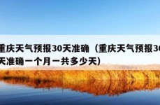 重庆天气预报30天准确（重庆天气预报30天准确一个月一共多少天）