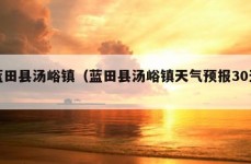 蓝田县汤峪镇（蓝田县汤峪镇天气预报30天）