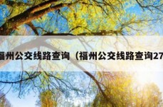 福州公交线路查询（福州公交线路查询27）