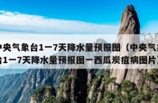 中央气象台1一7天降水量预报图（中央气象台1一7天降水量预报图一西瓜炭疽病图片）