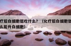 化疗后白细胞低吃什么？（化疗后白细胞低吃什么能升白细胞）