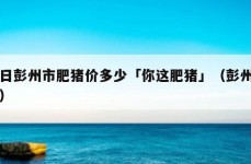 今日彭州市肥猪价多少「你这肥猪」（彭州猪圈）