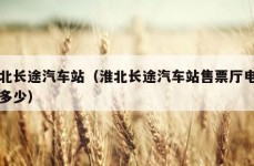 淮北长途汽车站（淮北长途汽车站售票厅电话是多少）