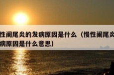 慢性阑尾炎的发病原因是什么（慢性阑尾炎的发病原因是什么意思）