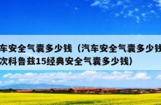 汽车安全气囊多少钱（汽车安全气囊多少钱换一次科鲁兹15经典安全气囊多少钱）